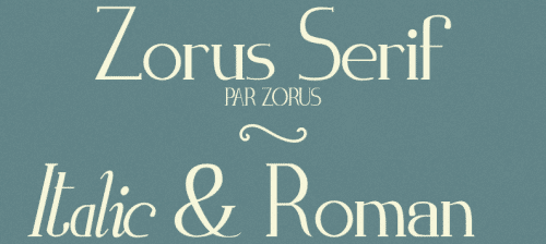 Zorus Serif Font Family 1