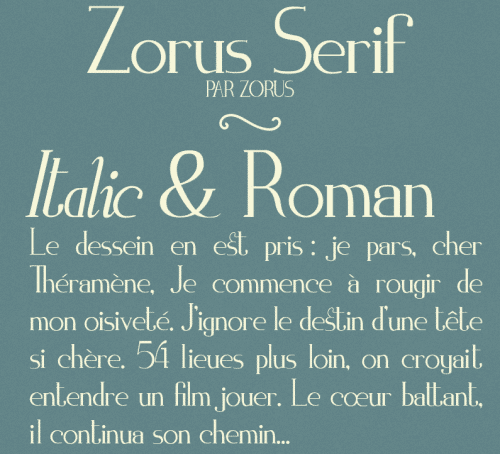Zorus Serif Font Family 4