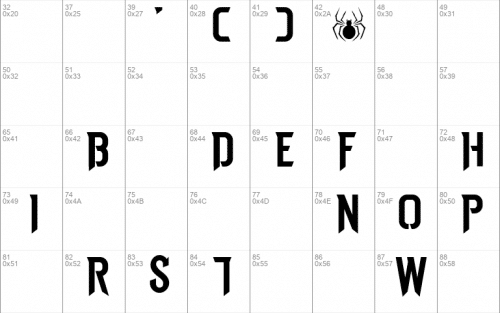 the spiders webfont font 1