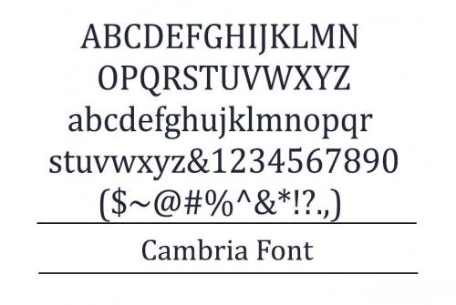 Cambria-Font-3