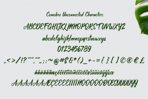 Comebro-Unconnected-Font-8