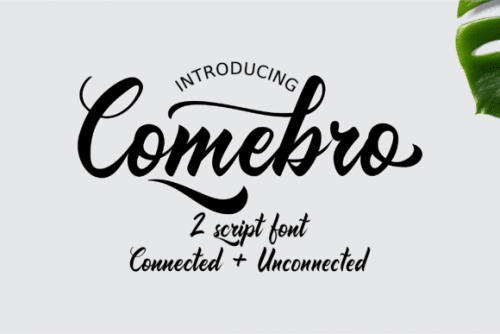 Comebro-Unconnected-Font