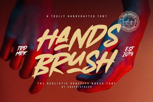 Hands-Brush-Font