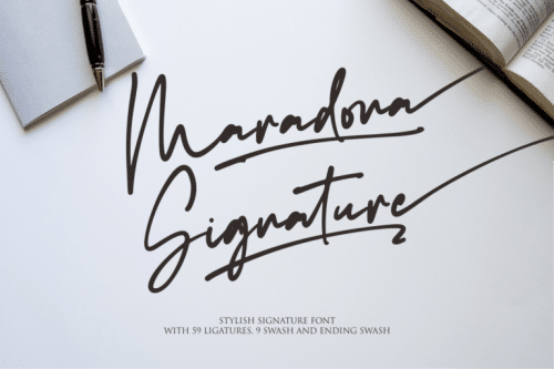 Maradona-Signature-Font