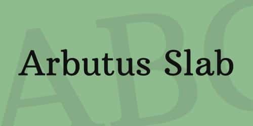 Arbutus-Slab-Font-1