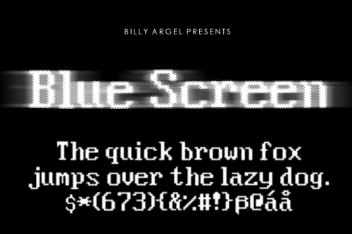 Blue-Screen-Font