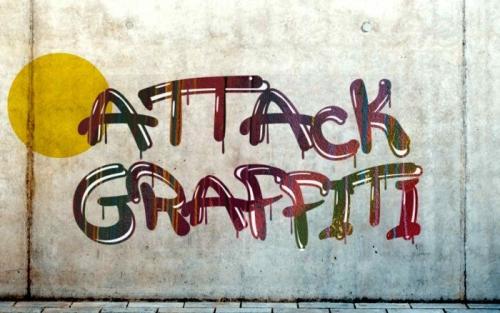 A Attack Graffiti Script Font