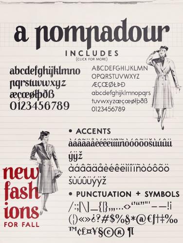 A Pompadour Font Family