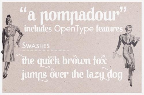 A Pompadour Font Family