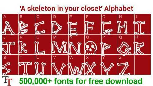 A Skeleton In Your Closet Font
