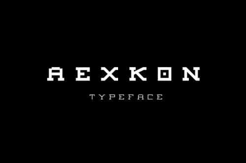 Aexkon Pixel Typeface Font