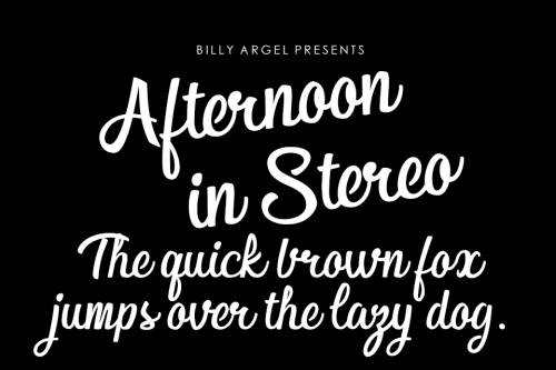 Afternoon in Stereo Script Font