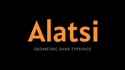 Alatsi Sans Serif Font