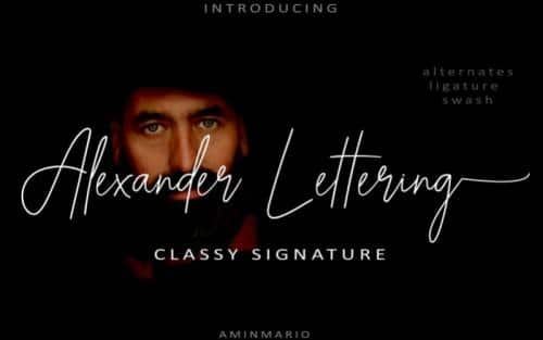 Alexander Lettering Handwritten Font