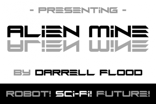 Alien Mine Display Font