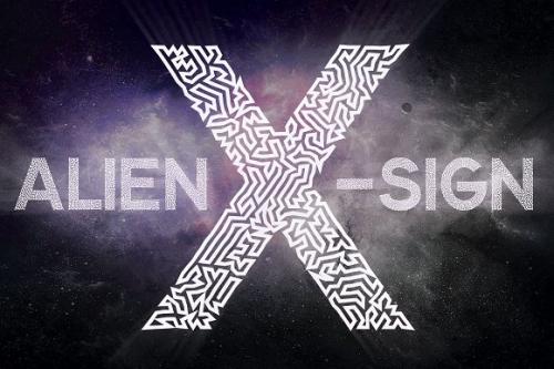 Alien Sign Display Font