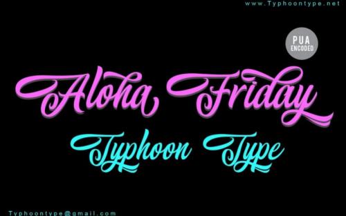 Aloha Friday Script Font