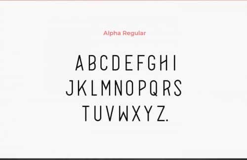 Alpha Font Family