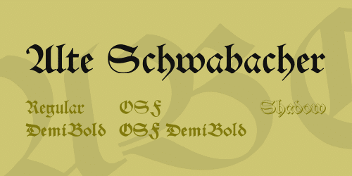 Alte Schwabacher Font