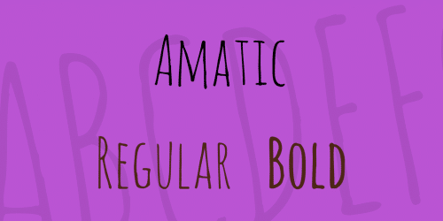 Amatic Font Family