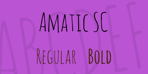 Amatic SC Font Family