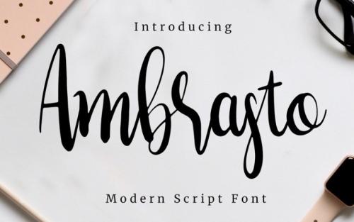 Ambrasto Modern Script Font
