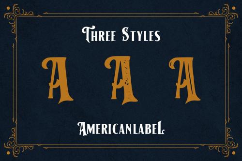 American Label Vintage Font