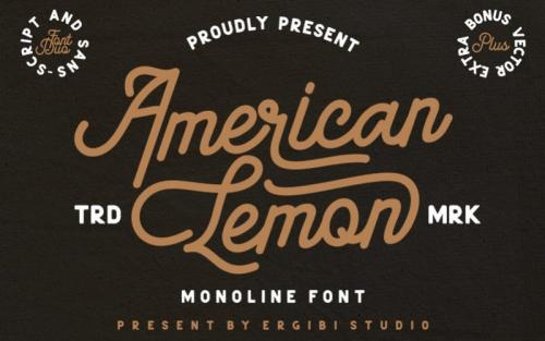American Lemon Script Font