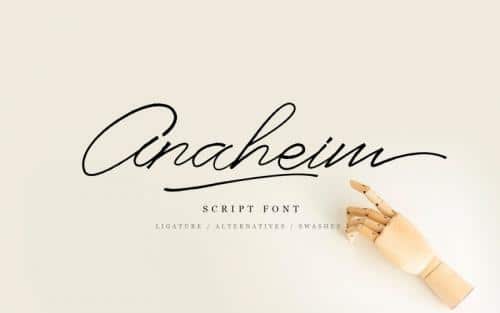 Anaheim Script Font