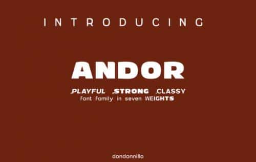 Andor Font Family