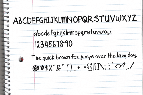 Angela’s Handwriting Font