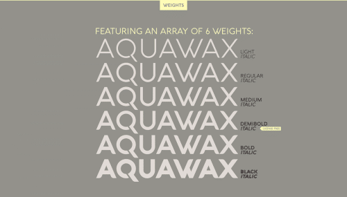 Aquawax Font Family