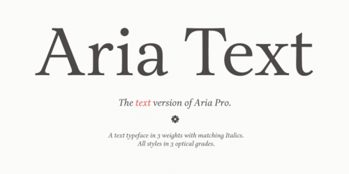 Aria Text Font Family