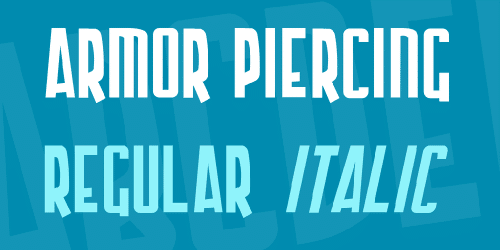 Armor Piercing Font