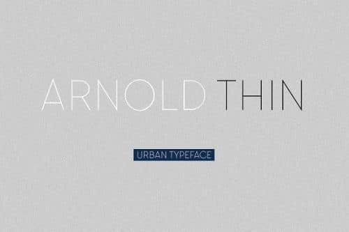 Arnold Thin Font