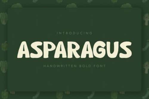 Asparagus Display Font