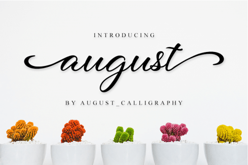 August Calligraphy Font