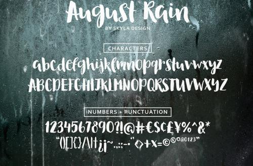 August Rain Brush Font