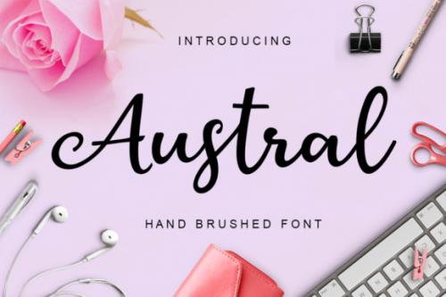 Austral Hand Brushed Font
