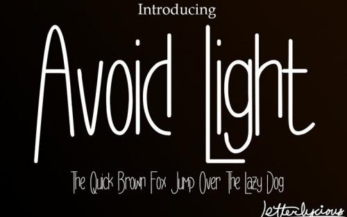 Avoid Light Script Font