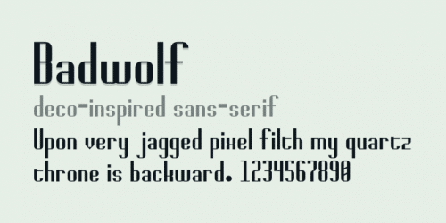 Badwolf Typeface