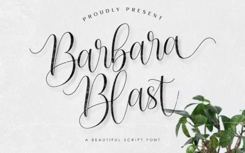 Barbara Blast Handwritten Font
