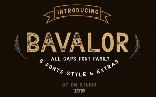 Bavalor All Caps Font