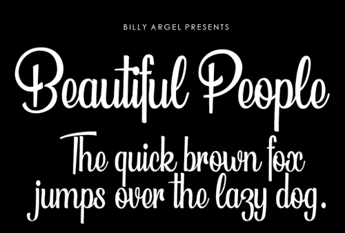 Beautiful People Script Font