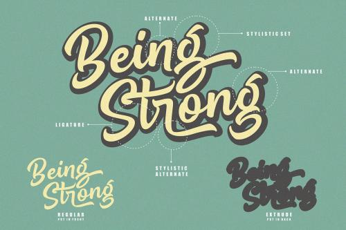Being Strong Script Font