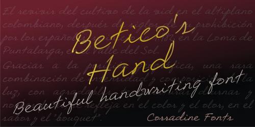 Betico’s Hand Font