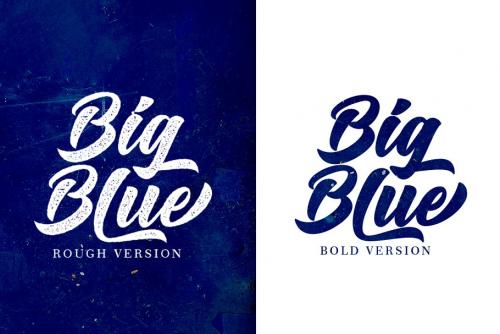 Big Blue Bold Script Font
