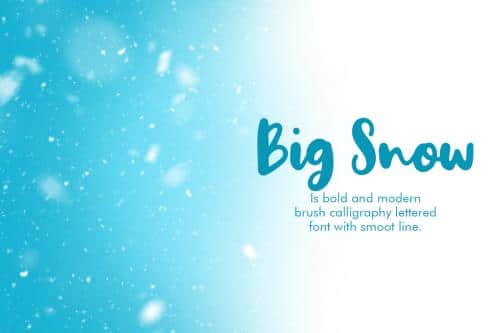 Big Snow Script Font