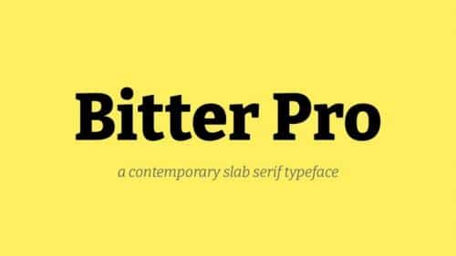 Bitter Pro Slab Serif Font