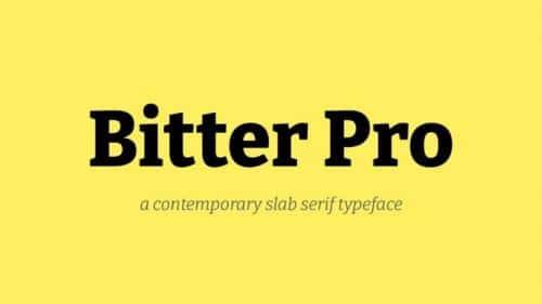 Bitter Pro Slab Serif Font